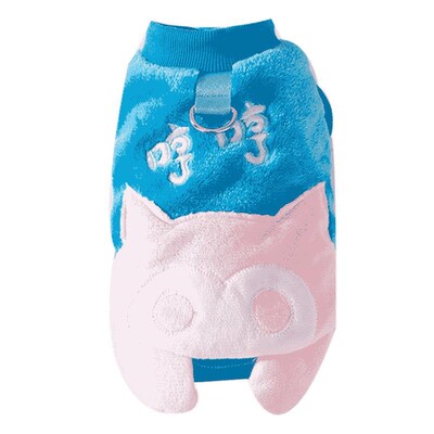 嬉皮狗可爱屁屁牵引两脚绒衣