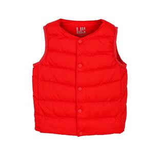 韦氏童装儿童羽绒马甲男女童纯色白羽绒保暖休闲薄款羽绒背心男女