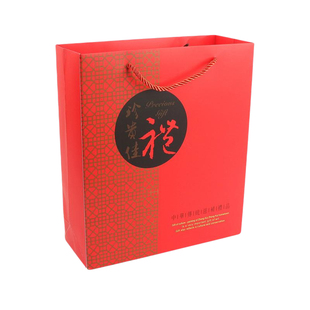 新款喜庆红色珍贵礼品袋燕窝礼品袋虫草包装袋名贵手拎袋手提袋