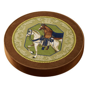 范居态度骑士蒲团轻奢高级感地毯坐垫马年心驰所愿圆形增高椅垫