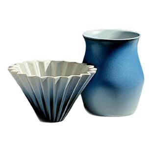 ORIGAMI折纸滤杯玄青色中国限定版手冲咖啡蛋糕V60品香杯分享壶