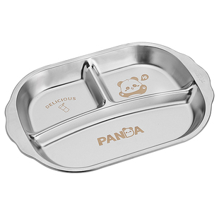 加厚304不锈钢儿童餐盘分格吃饭盘家用防摔分餐盘幼儿园宝宝餐具