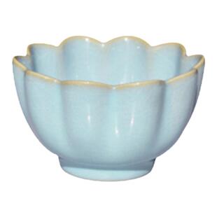 省大师郭留江汝瓷茶杯莲花手工陶瓷杯汝州汝窑天青釉主人杯支钉烧