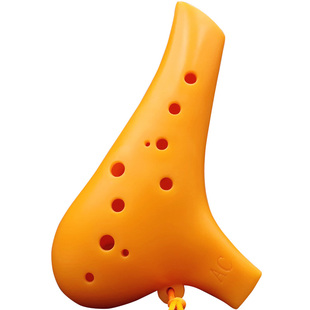 12孔树脂塑胶陶笛AC调小学生初学扁嘴L型塑料十二孔中音C调ac防摔