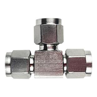 304气动不锈钢快拧三通T型中间气管软管pu管四氟管锁母快速接头