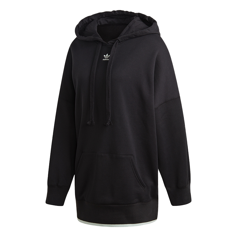 Adidas/阿迪达斯正品新款女子中长款运动休闲连帽卫衣DU9891