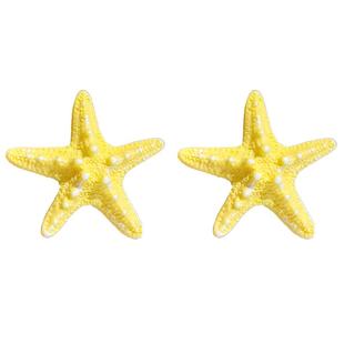 黄色海星发夹女侧边刘海夹子星星碎发鸭嘴夹子海边度假风发卡头饰