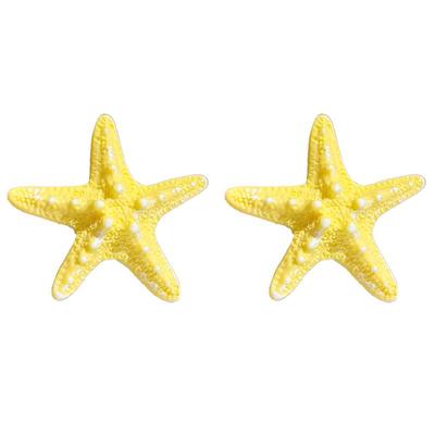 黄色海星发夹女侧边刘海夹子