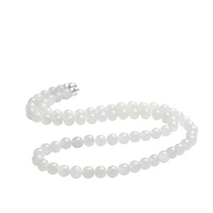 印象眸S925银和田玉珠链玉石项链女款简约送长辈送妈妈生日礼物