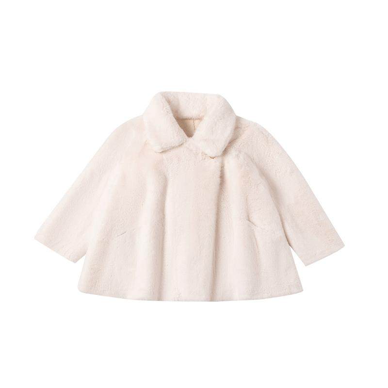 OPCP新款精仿水貂毛儿童皮草外套