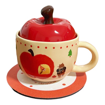 生日礼物女生可爱平安苹果马克杯