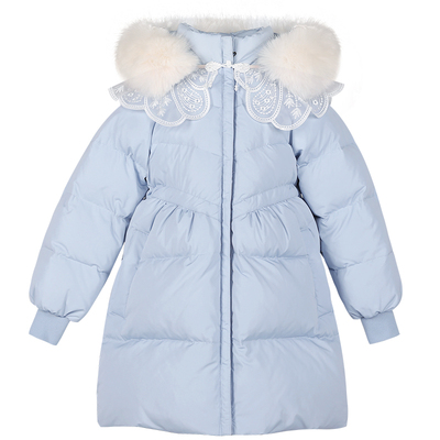 女童羽绒服中长款韩版加厚洋气