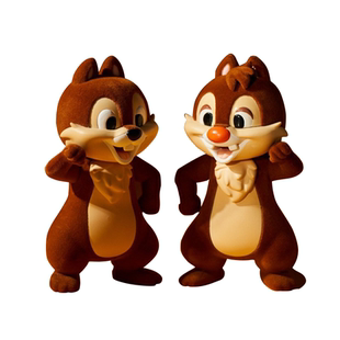 URDU迪士尼可爱植绒花栗鼠奇奇蒂蒂站姿可动关节手办摆件模型礼物