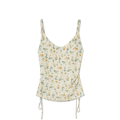 RODERIC WONG x LOOKNOW2026春季新品铜氨抽褶背心吊带