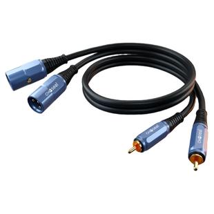 秋叶原 双莲花转双卡农母公RCA转卡侬调音台功放效果器音频连接线