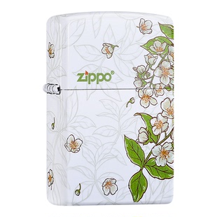 zippo打火机正品 春绘茉莉莫离防风煤油彩印生日礼物送男生高级感