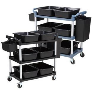 上菜餐厅收餐车收碗车三层手推车撤收碗酒店塑料火锅移动饭店商用