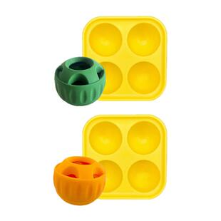 狗狗硅胶慢食器磨牙漏食舔食玩具球托盘磨具丰荣玩具漏食球套装