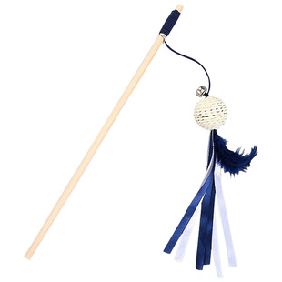 逗猫棒超长杆可伸缩钓鱼竿耐咬大羽毛铃铛猫咪用品猫玩具结实耐用