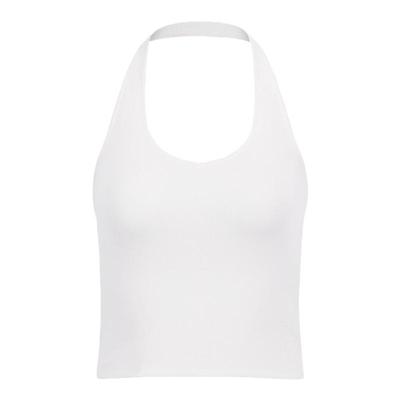 挂脖针织纯色挂脖背心吊带上衣