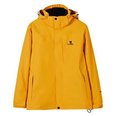 骆驼户外谷子黄色冲锋衣