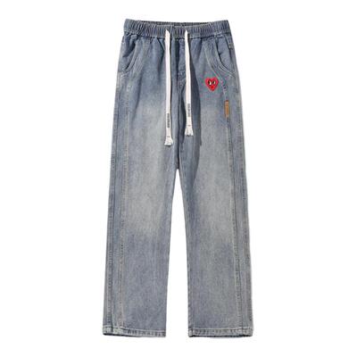 查尔斯桃心爱心牛仔裤