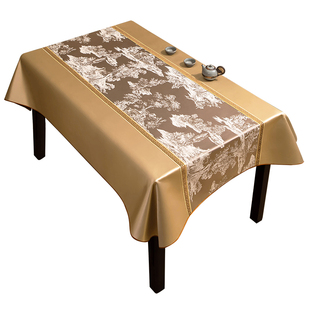 新中式桌布大圆桌布防烫餐桌垫长方形台布茶几布家用红木沙发坐垫