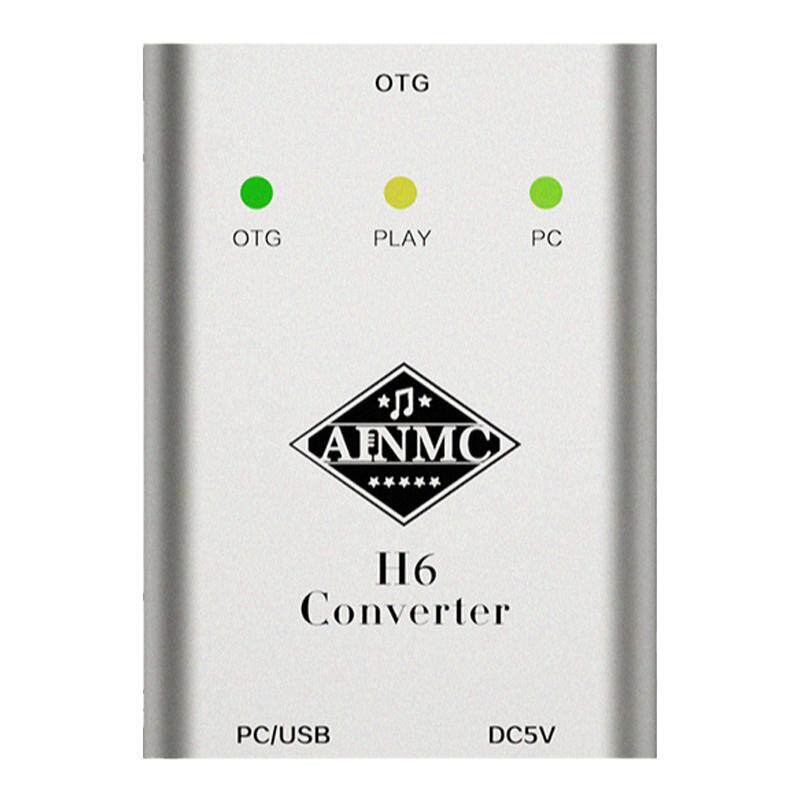 AINMC-H6桥接器安卓苹果手机直播专用数字OTG外置USB声卡转换器