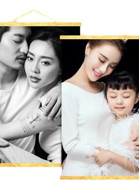 冲印儿童婚纱个人艺术照片实木