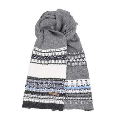 蜗牛爬爬家费尔岛风针织围巾女秋冬季学生保暖防寒护颈围脖帽子