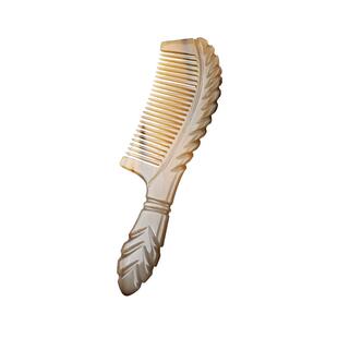 美木兮加厚正品白水牛角梳子礼盒装结婚梳子女士生日礼物教师节礼