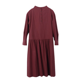 Jane express/简表达高智感优雅天鹅颈纯色女士连衣裙CLY62006