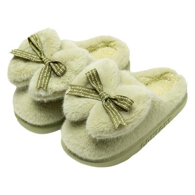 毛绒棉拖鞋女秋冬季2025新款居家