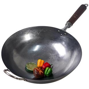 铁匠世家锅 家用炒菜锅不粘锅无涂层手工锻打铁锅厨房燃气灶专用