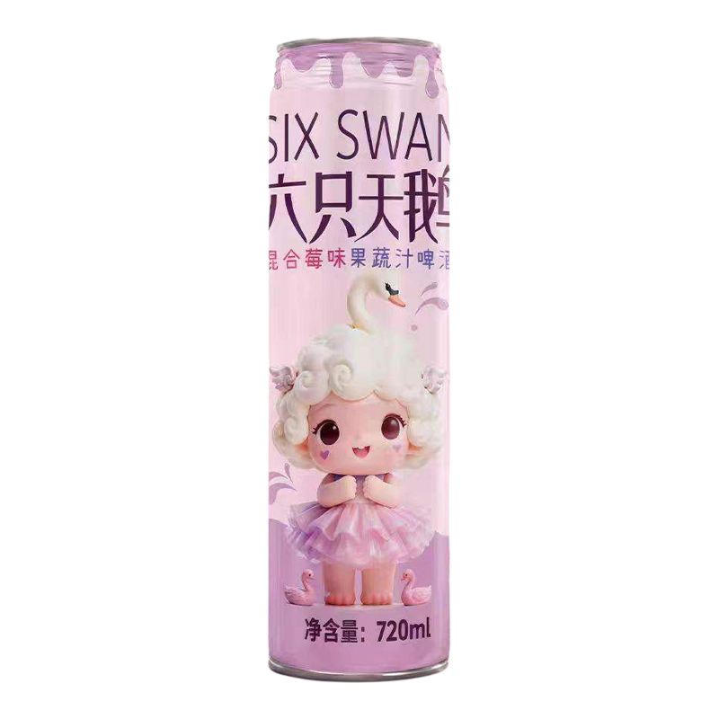 六只天鹅原浆精酿啤酒720ml果味