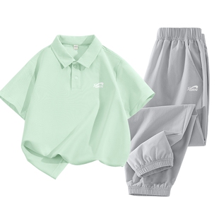 贵人鸟童装男童速干套装夏季薄款大童半袖运动夏装儿童短袖POLO衫