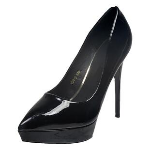 鞋子女2025新款工作鞋百搭女鞋尖头高跟鞋细跟厚底防水台单鞋12CM