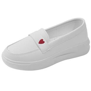 护士鞋女工作软底透气不累脚防滑增高医护上班小白厚底夏季款鞋子