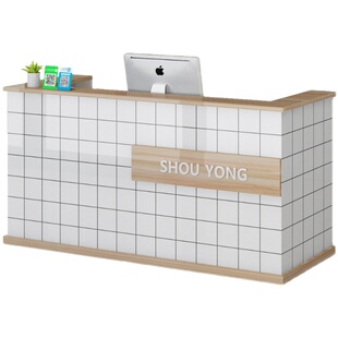 收银台网红吧台公司前台接待台服装店美容店商用店铺小型柜台烤漆