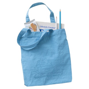 韩国romane糖果色可爱猫咪刺绣防水手提包轻便购物袋上课通勤小包