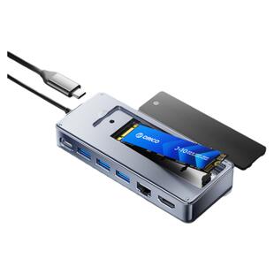 ORICO/奥睿科type-c扩展坞M.2NVMe/SATA双协议硬盘盒USB3.2便携式拓展坞雷电3/4笔记本电脑macbookpro转换器