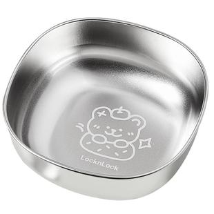 乐扣乐扣儿童辅食碗自主进食吸盘碗316L不锈钢餐碗宝宝吃饭专用碗