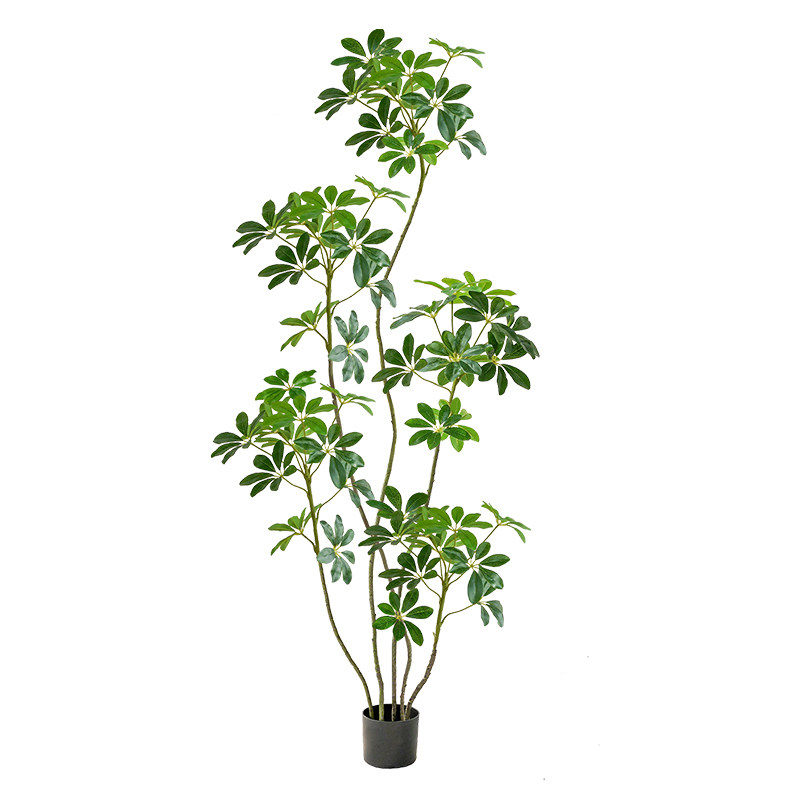 仿真绿植鸭脚木沙发旁装饰植物树