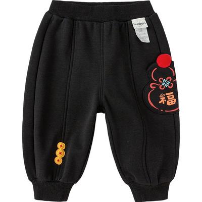 巴拉巴拉宝宝加绒裤子儿童运动裤
