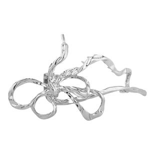 ins冷淡风液态蝴蝶结青蛙扣发夹女高级感一字夹网红盘发抓夹头饰