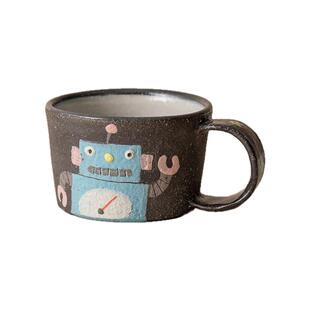 日本进口中村明美手工马克杯小众类个性创意咖啡杯耐热陶瓷茶杯