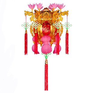 六角乔迁入宅添丁发财旋转走马灯笼新年元宵花灯阳台电动创意宫灯