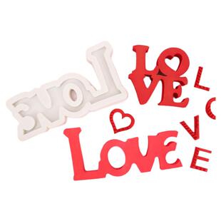 LOVE字母巧克力翻糖硅胶模具蛋糕装饰diy香薰石膏滴胶模具