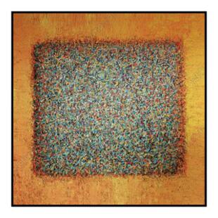 抽象色块民宿酒店挂画样板间油画布软装无框画侘寂风正方形装饰画