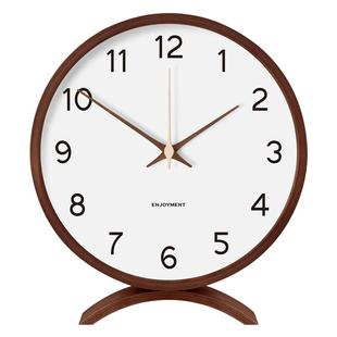 桌面时钟摆台式座钟复古家用钟表摆放式客厅立式台钟静音坐钟摆件